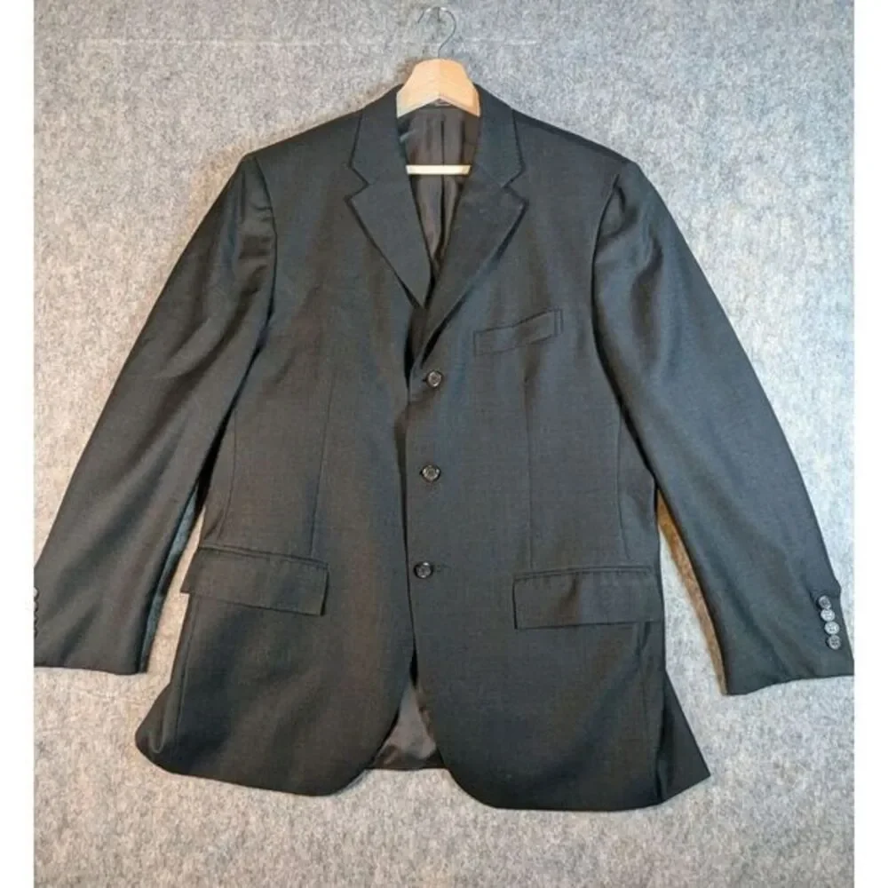 Polo Ralph Lauren Blazer Mens 42R Navy Blue‎ Wool Sports Coat Jacket Made Italy